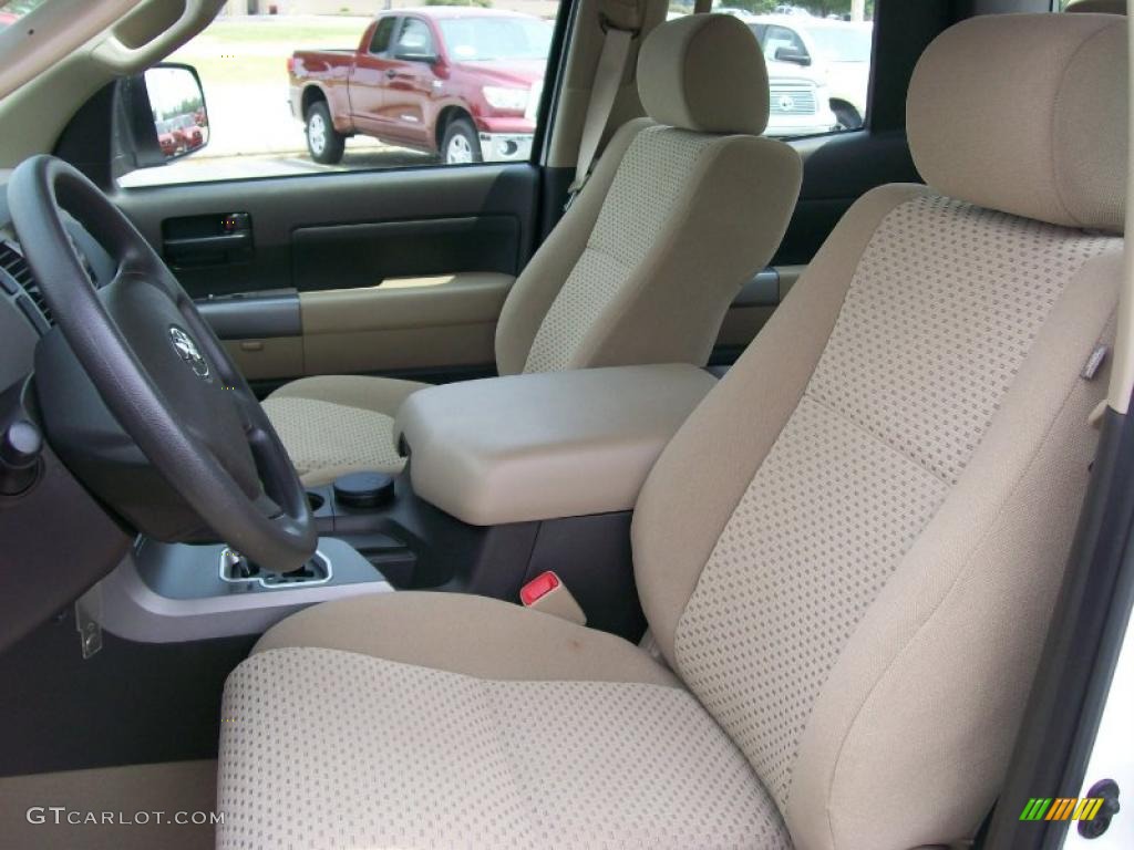 2010 Tundra Double Cab 4x4 - Super White / Sand Beige photo #6