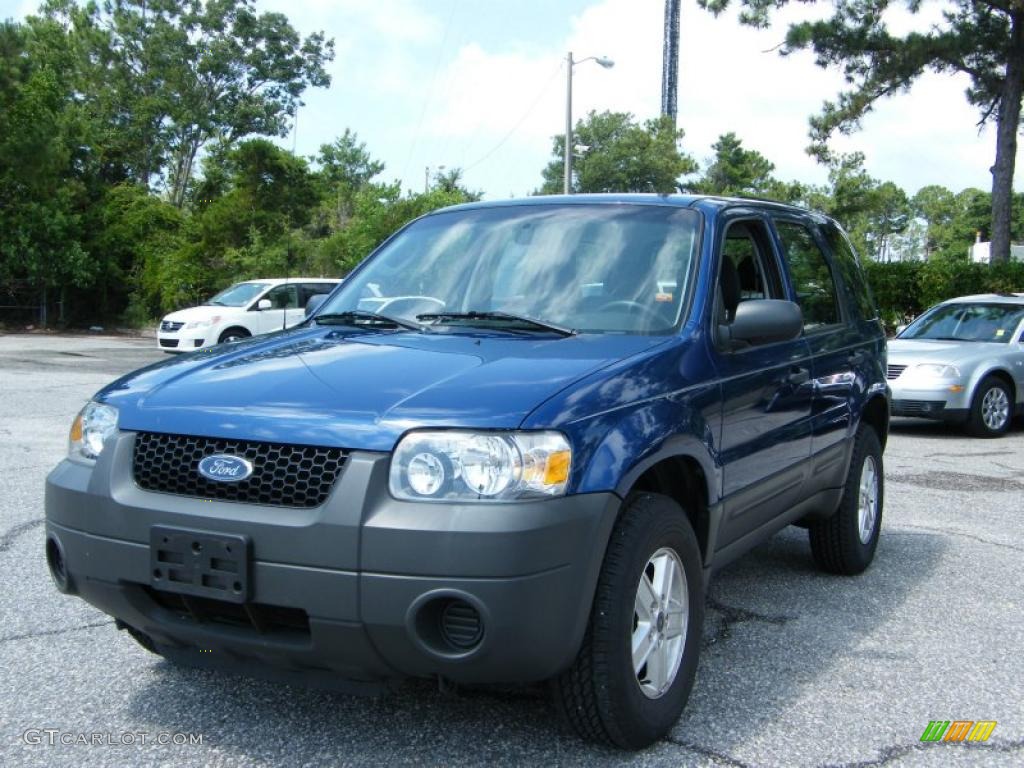 2007 Escape XLS - Vista Blue Metallic / Medium/Dark Flint photo #1