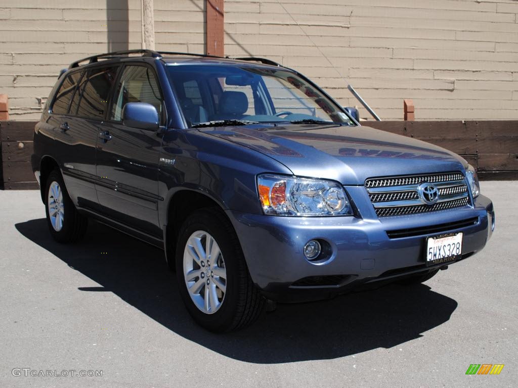 2007 Highlander Hybrid Limited - Bluestone Metallic / Ash Gray photo #1