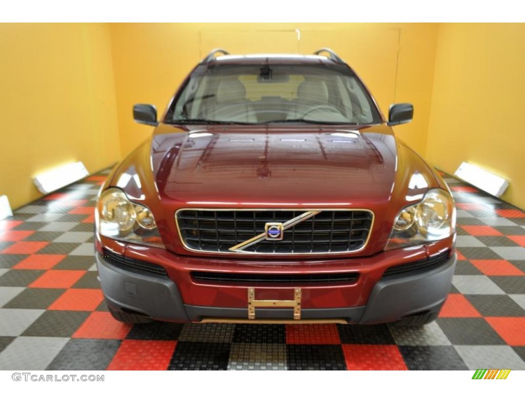 2004 XC90 2.5T AWD - Ruby Red Metallic / Taupe/Light Taupe photo #2