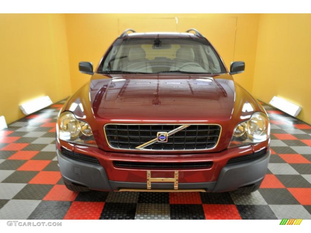 2004 XC90 2.5T AWD - Ruby Red Metallic / Taupe/Light Taupe photo #2