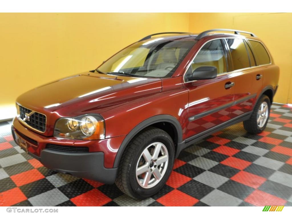 2004 XC90 2.5T AWD - Ruby Red Metallic / Taupe/Light Taupe photo #3