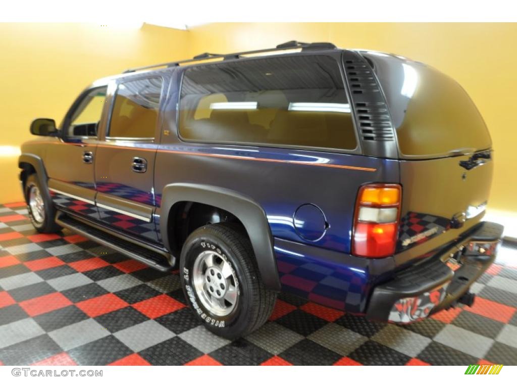 2003 Suburban 1500 LT 4x4 - Indigo Blue Metallic / Tan/Neutral photo #4