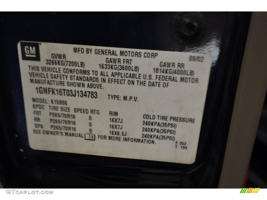 2003 Suburban 1500 LT 4x4 - Indigo Blue Metallic / Tan/Neutral photo #10