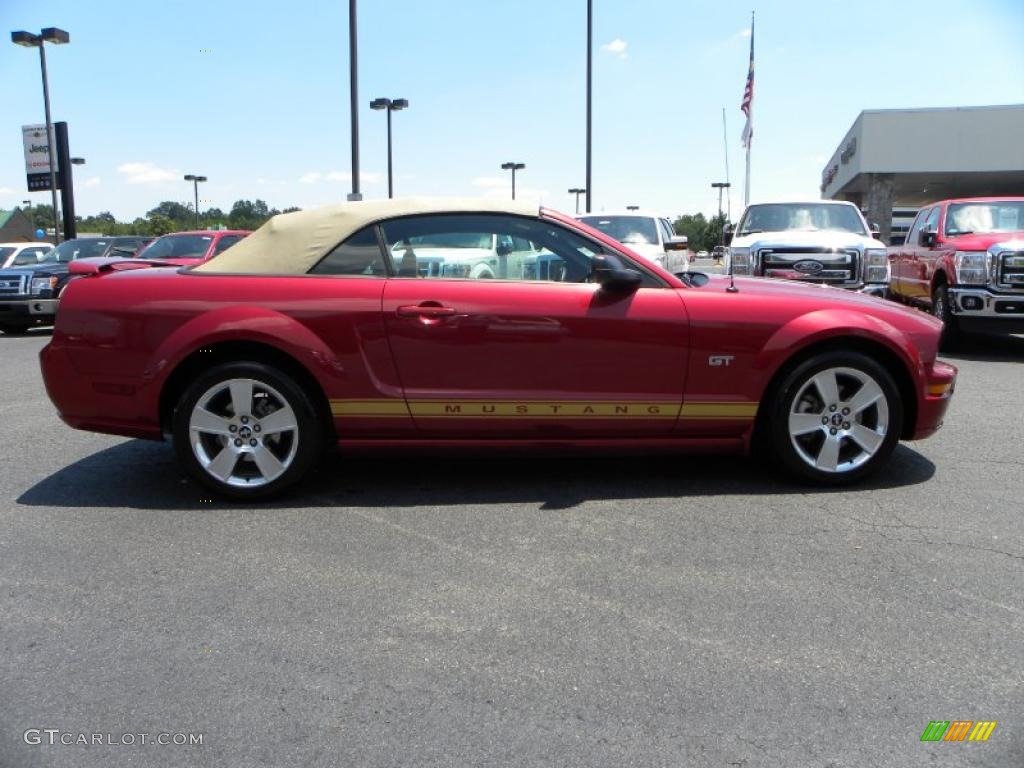 2006 Mustang GT Premium Convertible - Redfire Metallic / Light Parchment photo #2