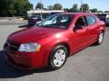 2009 Inferno Red Crystal Pearl Dodge Avenger SXT  photo #2