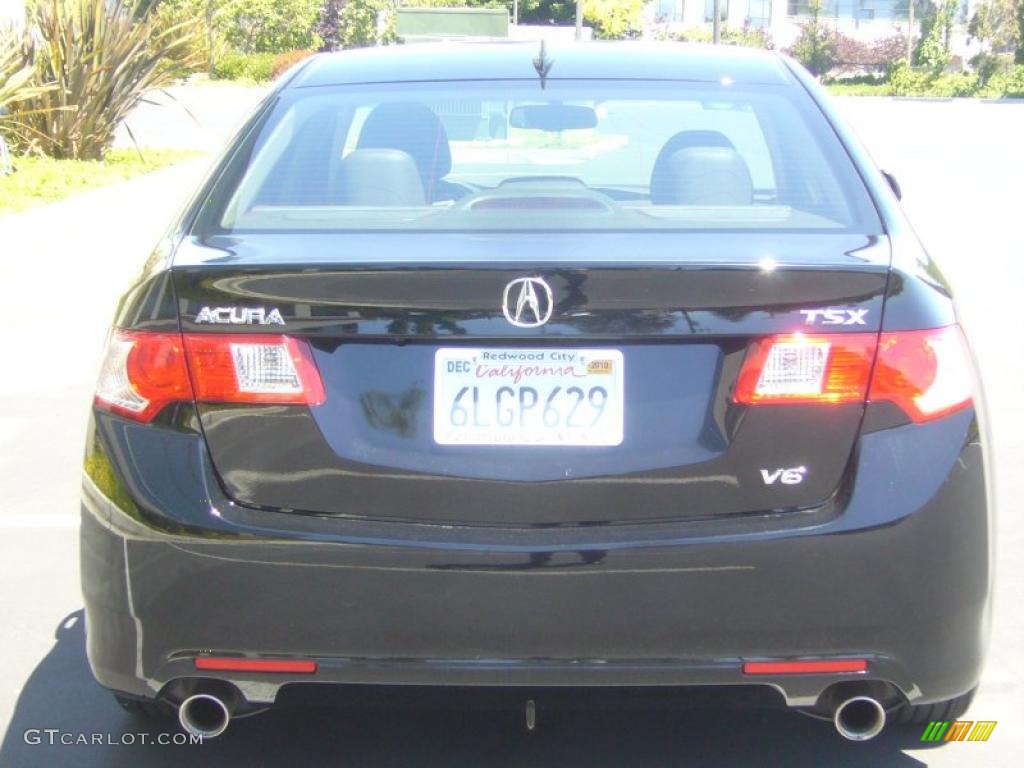 2010 TSX V6 Sedan - Crystal Black Pearl / Ebony photo #5