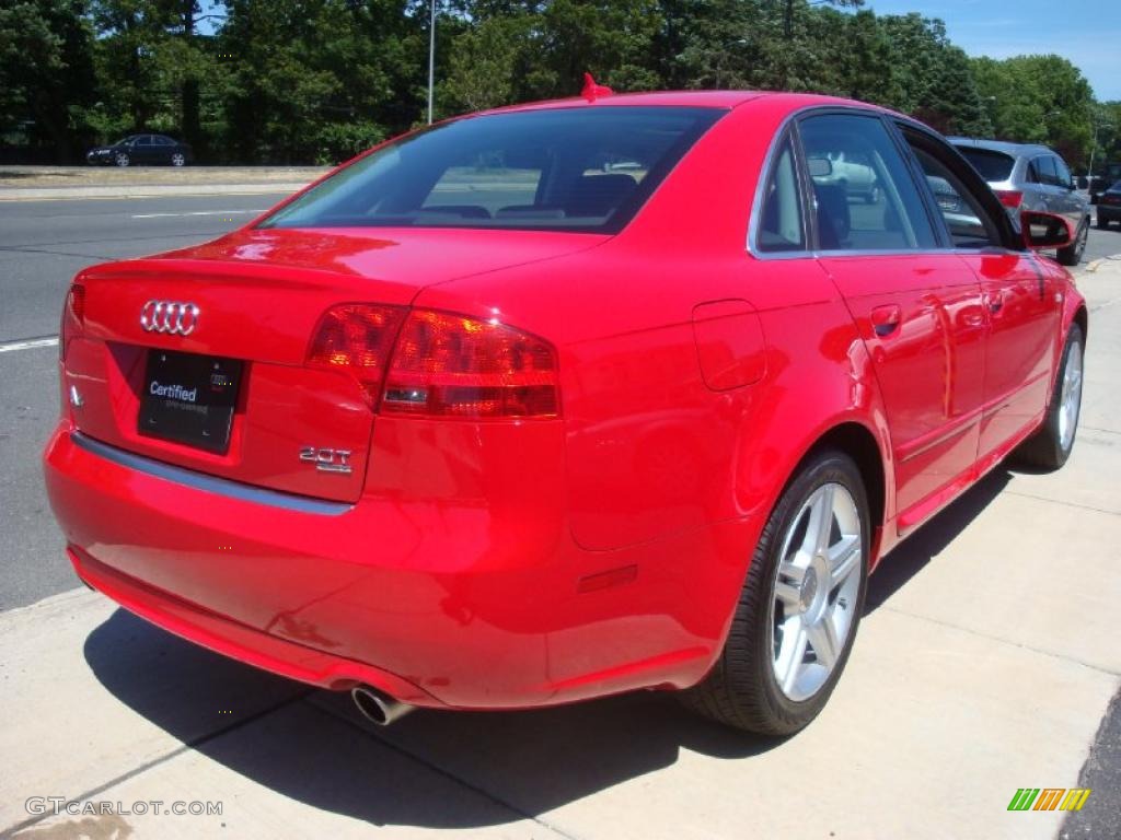 2008 A4 2.0T quattro Sedan - Brilliant Red / Black photo #5