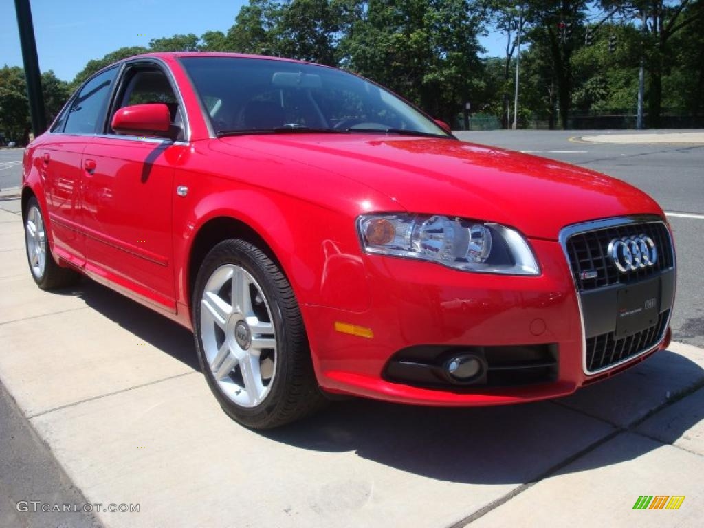 2008 A4 2.0T quattro Sedan - Brilliant Red / Black photo #6