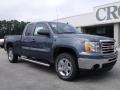 2010 Stealth Gray Metallic GMC Sierra 1500 SLE Extended Cab  photo #2