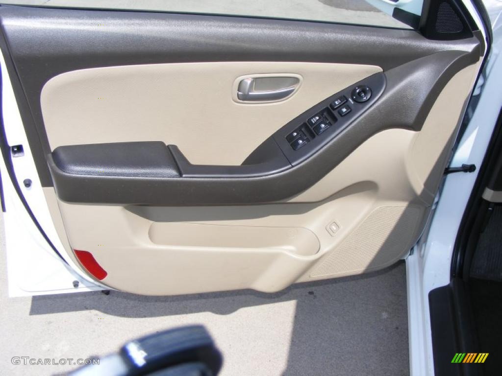 2009 Elantra SE Sedan - Captiva White / Beige photo #10