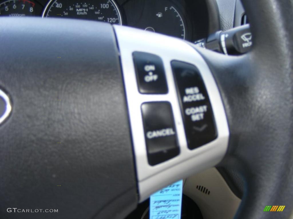 2009 Elantra SE Sedan - Captiva White / Beige photo #15