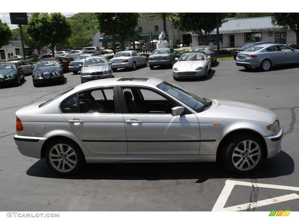 2002 3 Series 330xi Sedan - Titanium Silver Metallic / Black photo #4