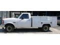 1994 White Ford F250 XL Regular Cab Chassis Utility  photo #3