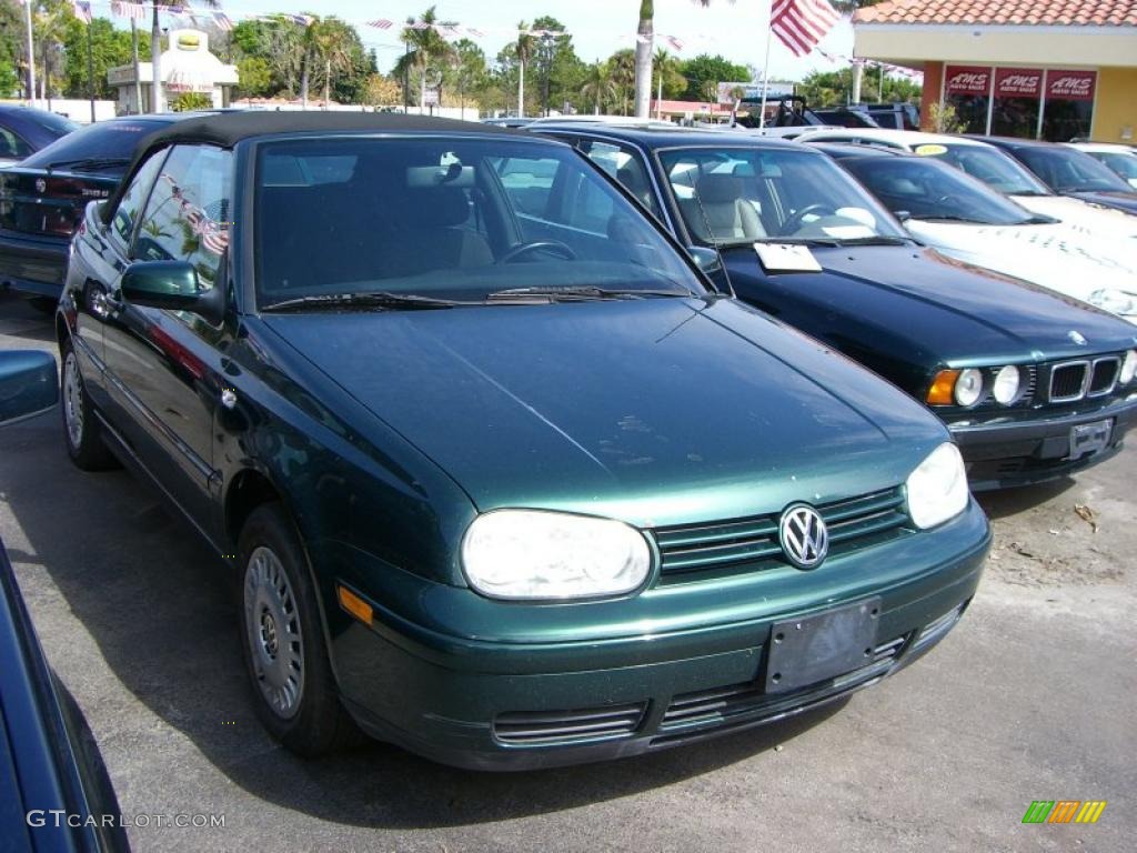 2001 Cabrio GLS - Bright Green Pearl / Black photo #2