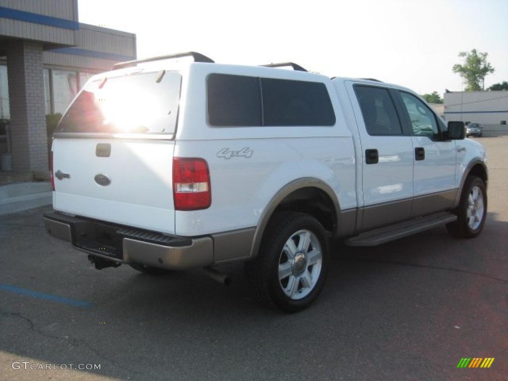 2005 F150 King Ranch SuperCrew 4x4 - Oxford White / Castano Brown Leather photo #3