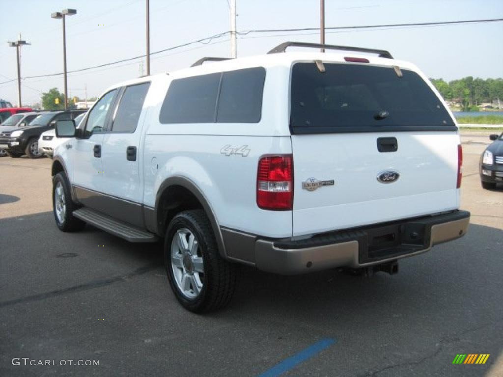 2005 F150 King Ranch SuperCrew 4x4 - Oxford White / Castano Brown Leather photo #5