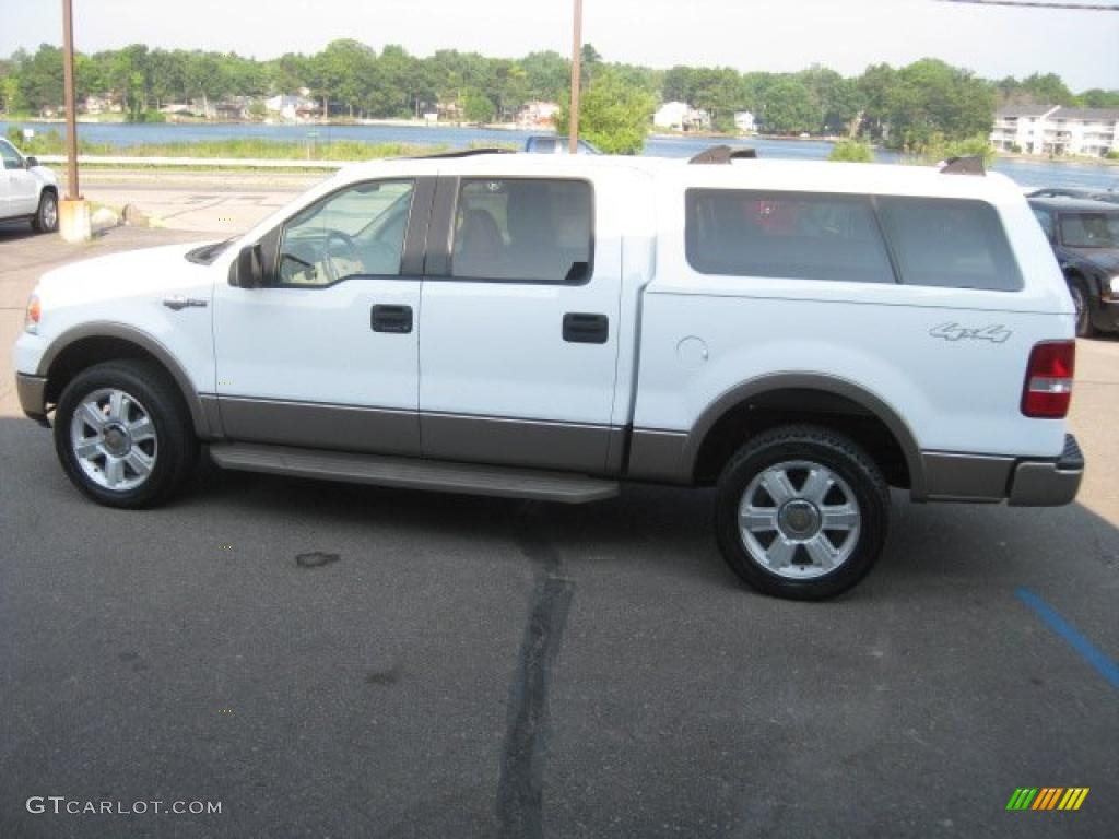 2005 F150 King Ranch SuperCrew 4x4 - Oxford White / Castano Brown Leather photo #6