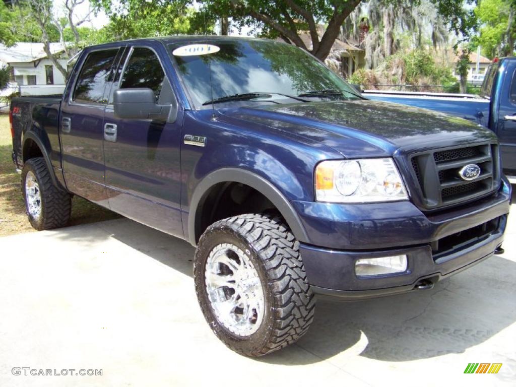 2004 F150 FX4 SuperCrew 4x4 - True Blue Metallic / Black/Medium Flint photo #8