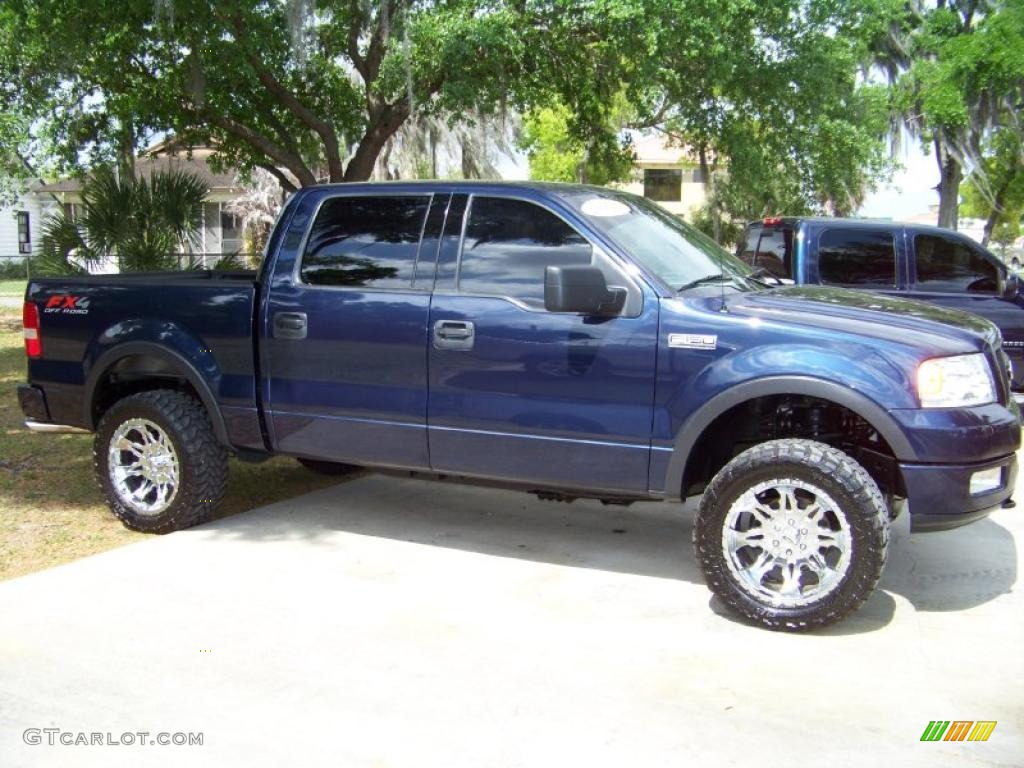 2004 F150 FX4 SuperCrew 4x4 - True Blue Metallic / Black/Medium Flint photo #9
