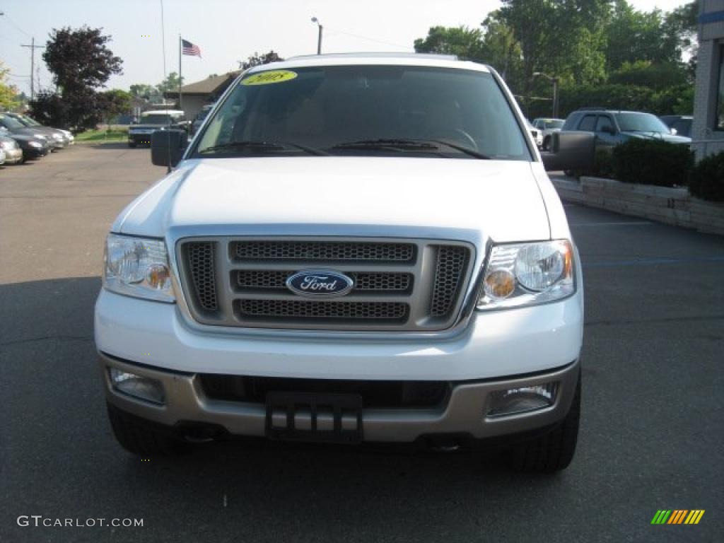 2005 F150 King Ranch SuperCrew 4x4 - Oxford White / Castano Brown Leather photo #9