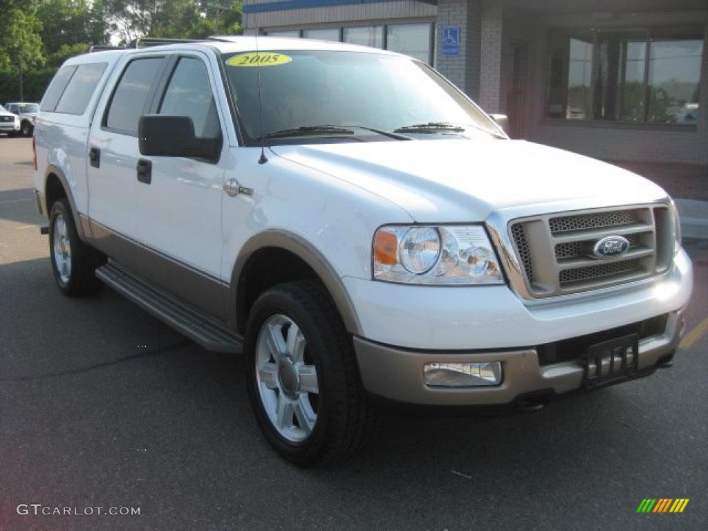 2005 F150 King Ranch SuperCrew 4x4 - Oxford White / Castano Brown Leather photo #10
