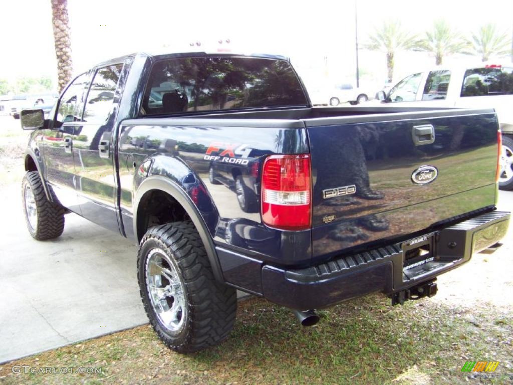 2004 F150 FX4 SuperCrew 4x4 - True Blue Metallic / Black/Medium Flint photo #12