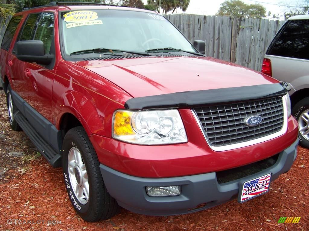 2003 Expedition XLT - Laser Red Tinted Metallic / Medium Parchment photo #3