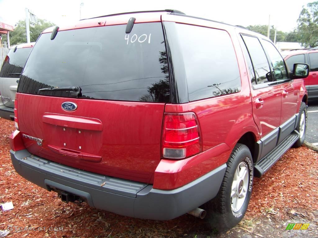 2003 Expedition XLT - Laser Red Tinted Metallic / Medium Parchment photo #7