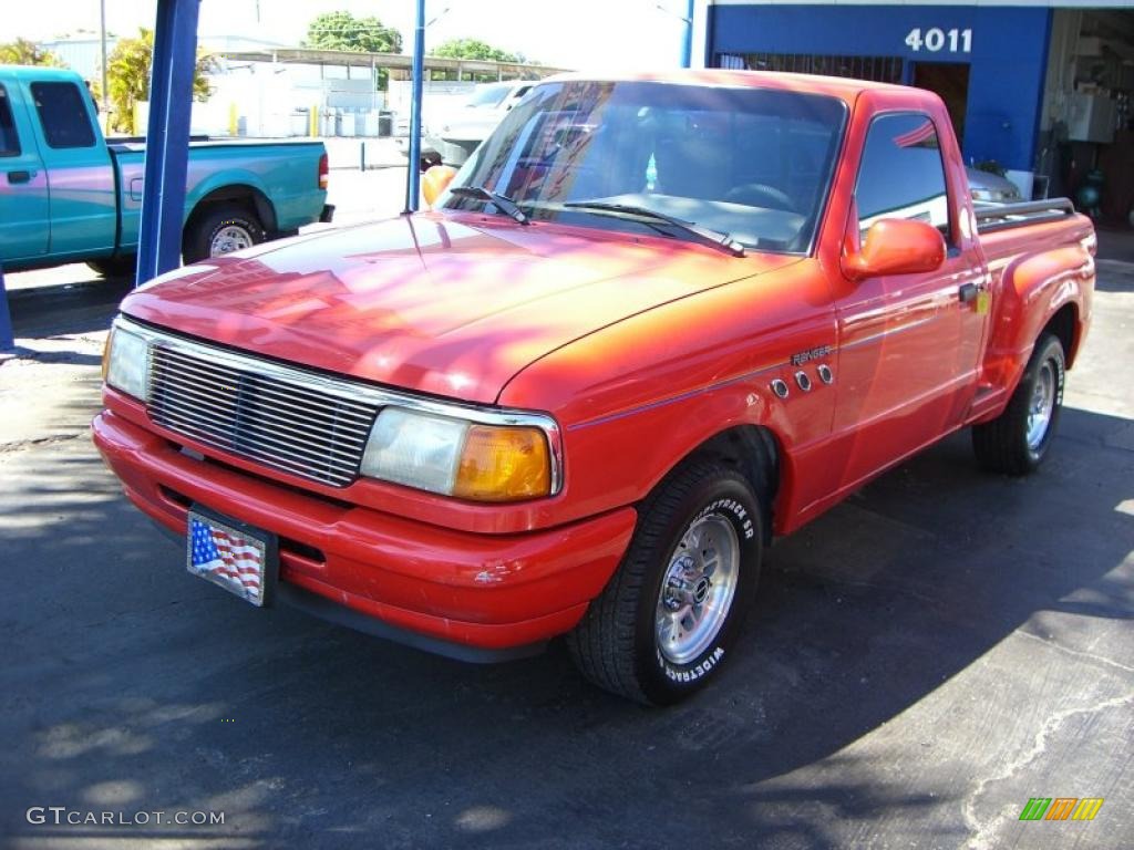 1993 Ranger Splash Regular Cab - Vibrant Red / Beige photo #1