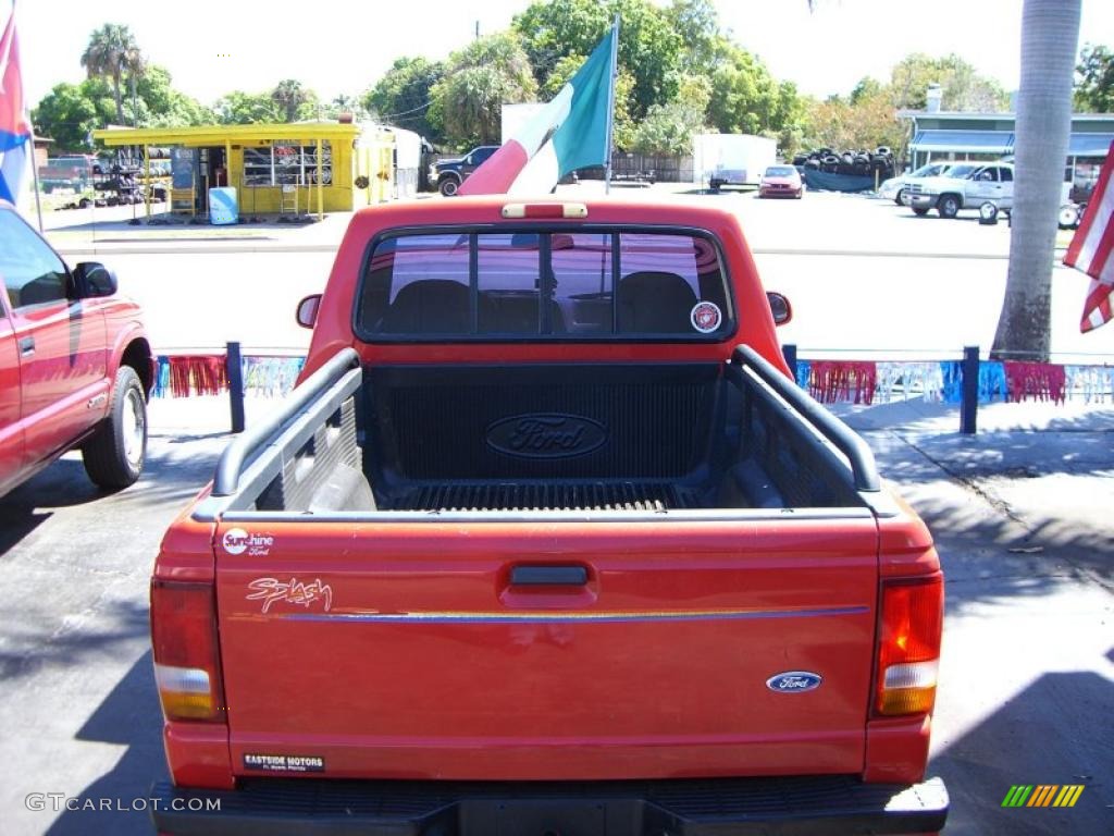 1993 Ranger Splash Regular Cab - Vibrant Red / Beige photo #5