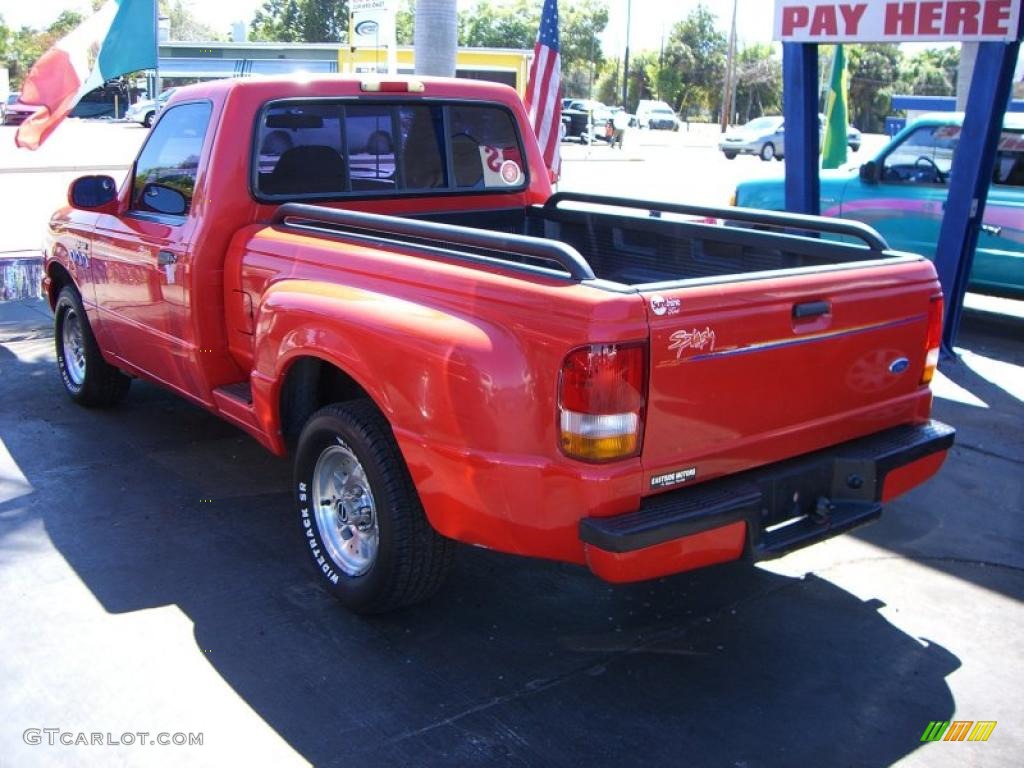 1993 Ranger Splash Regular Cab - Vibrant Red / Beige photo #6