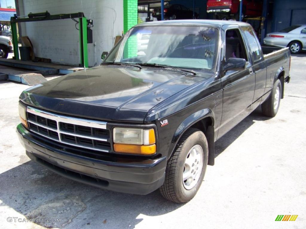 1994 Dakota Sport Extended Cab - Black / Gray photo #3