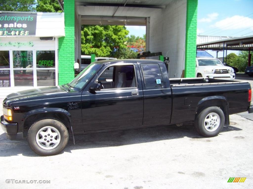 1994 Dakota Sport Extended Cab - Black / Gray photo #4