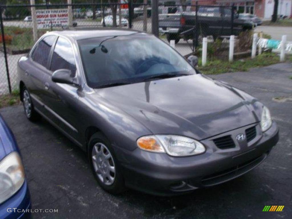 2000 Elantra GLS Sedan - Slate Gray / Gray photo #2