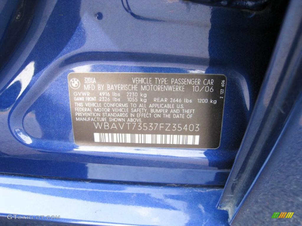 2007 3 Series 328xi Wagon - Montego Blue Metallic / Beige photo #15