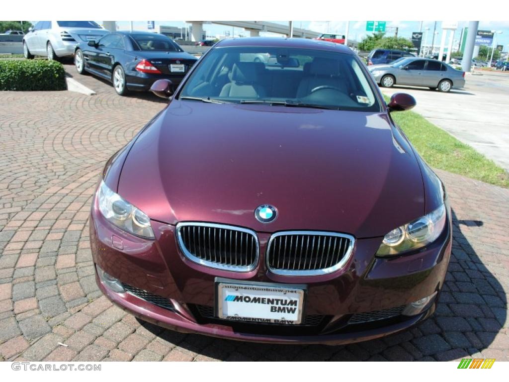 2007 3 Series 335i Coupe - Barbera Red Metallic / Grey photo #2