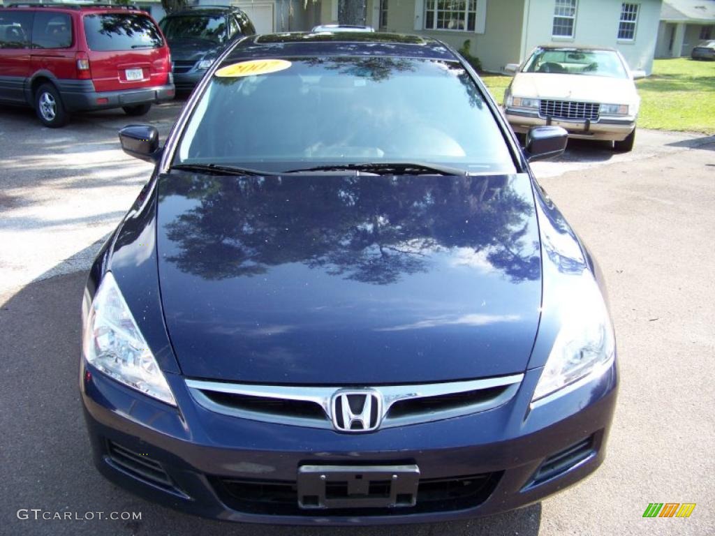 2007 Accord EX-L V6 Sedan - Royal Blue Pearl / Gray photo #2