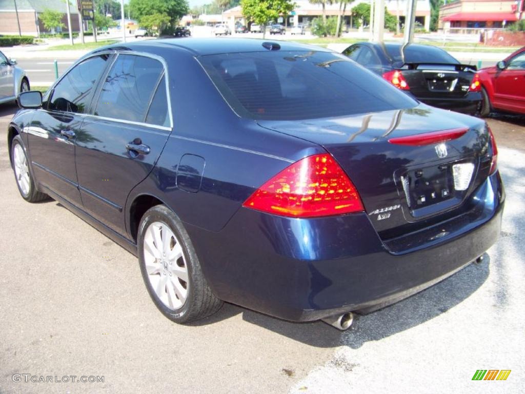 2007 Accord EX-L V6 Sedan - Royal Blue Pearl / Gray photo #5
