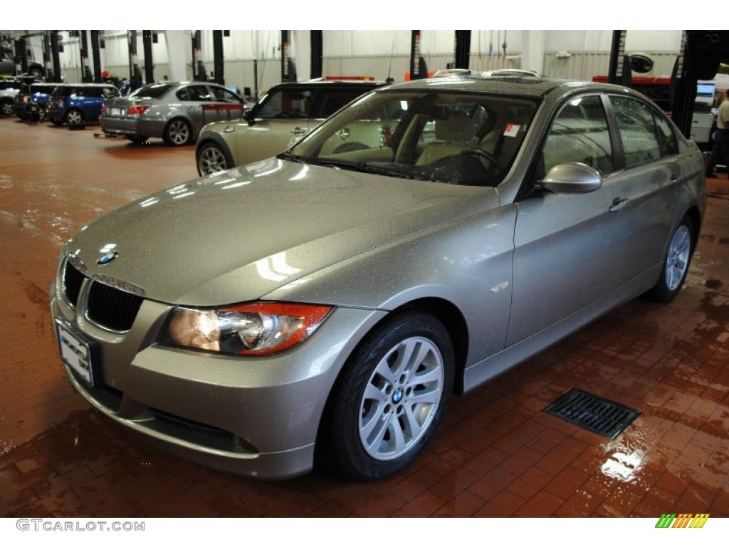 2007 3 Series 328i Sedan - Platinum Bronze Metallic / Beige photo #3