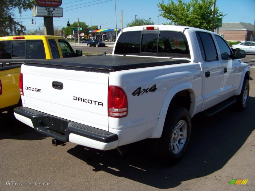 2004 Dakota Sport Quad Cab 4x4 - Bright White / Dark Slate Gray photo #5