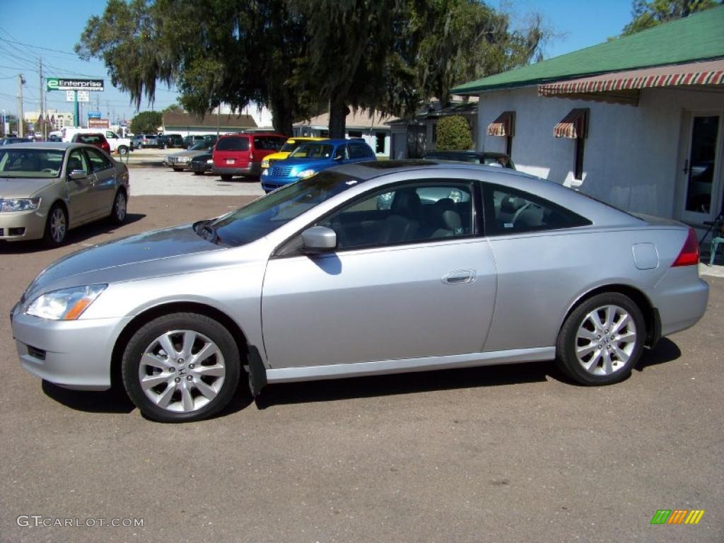 2007 Accord EX V6 Coupe - Alabaster Silver Metallic / Gray photo #4