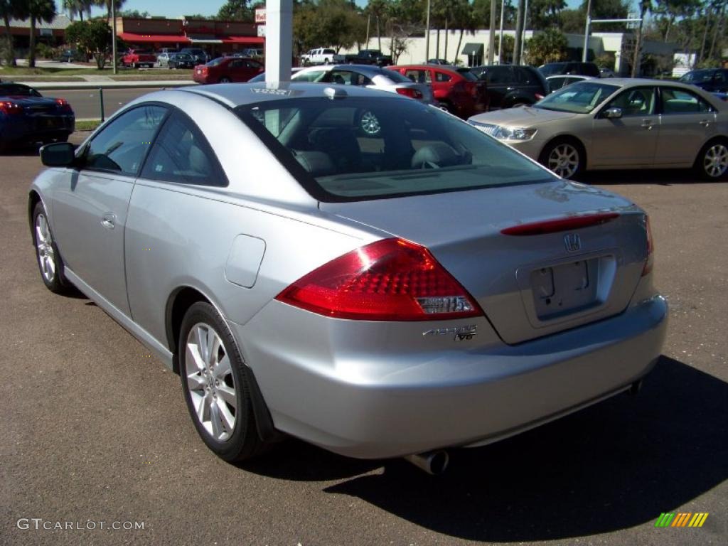 2007 Accord EX V6 Coupe - Alabaster Silver Metallic / Gray photo #5