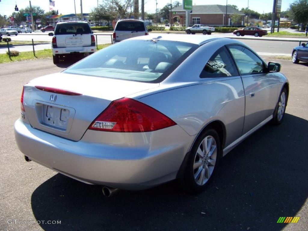 2007 Accord EX V6 Coupe - Alabaster Silver Metallic / Gray photo #7