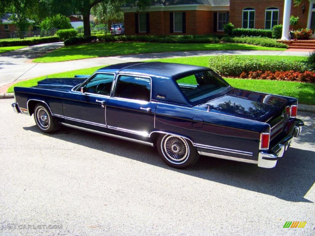 Midnight Blue Moondust Metallic 1979 Lincoln Continental Collectors Series 4 Door Sedan Exterior Photo #32406127