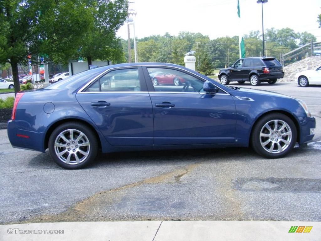 2009 CTS 4 AWD Sedan - Blue Diamond Tri-Coat / Light Titanium/Ebony photo #6