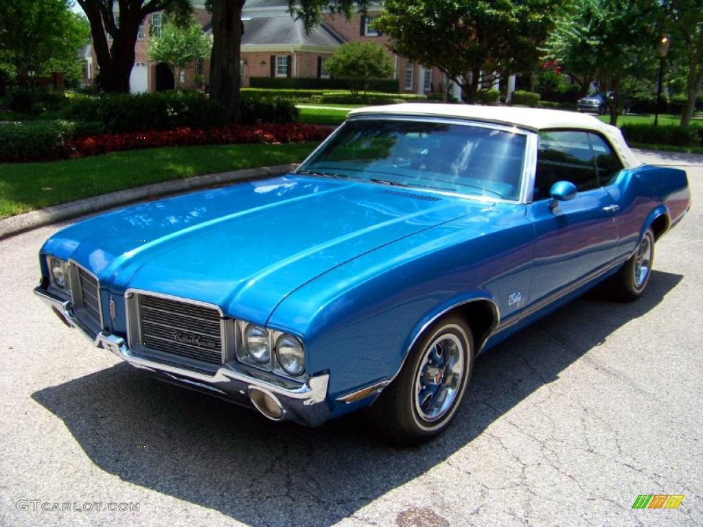 1971 Cutlass Supreme SX Convertible - Medium Blue / Dark Blue photo #53