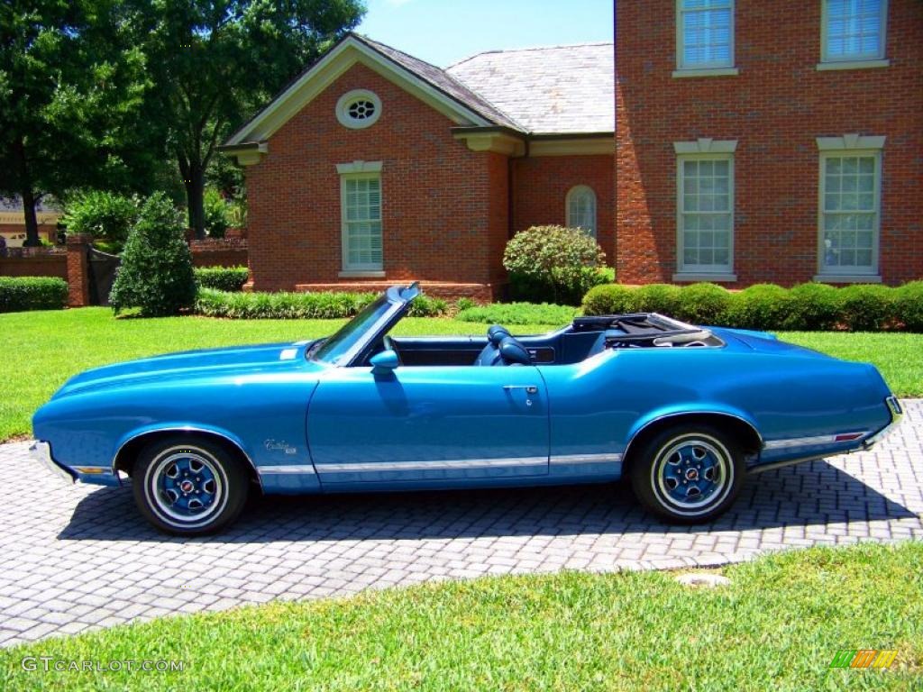 1971 Cutlass Supreme SX Convertible - Medium Blue / Dark Blue photo #57
