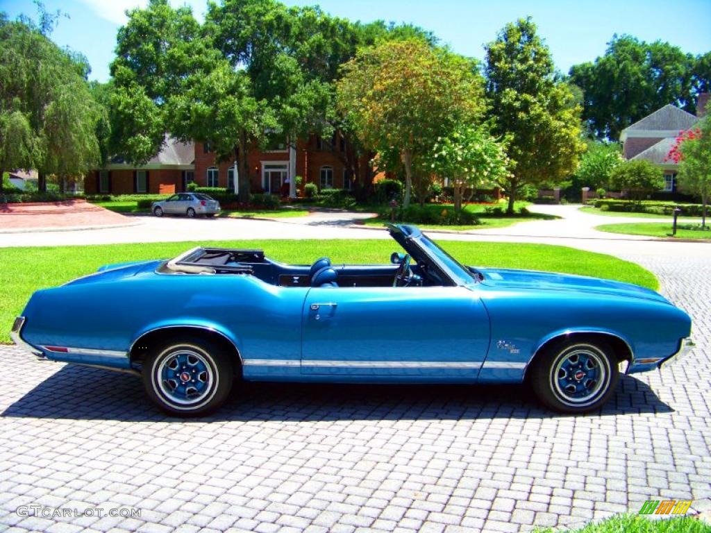 1971 Cutlass Supreme SX Convertible - Medium Blue / Dark Blue photo #63