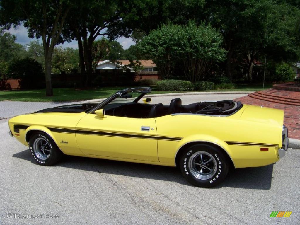 1971 Mustang Convertible - Grabber Yellow / Black photo #4